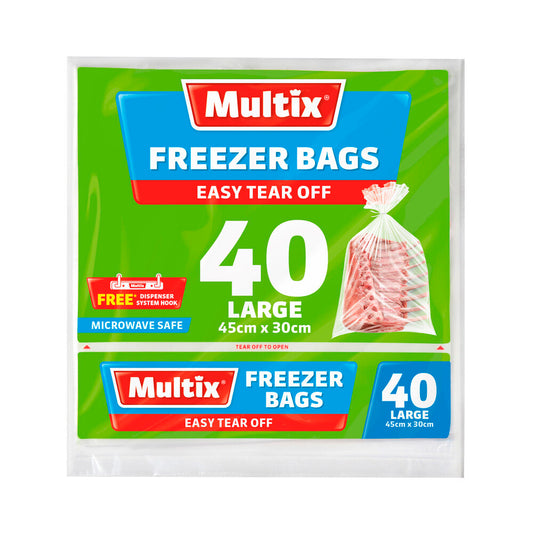 Multix Large Freezer Bags 45cm x 30cm - 40 pack