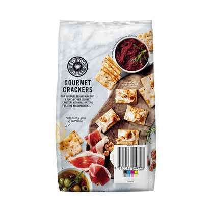 Red Rock Deli Gourmet Crackers Salt Black Pepper - 130g
