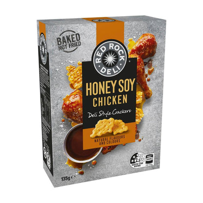 Red Rock Deli Honey Soy Chicken Deli Style Crackers - 135g