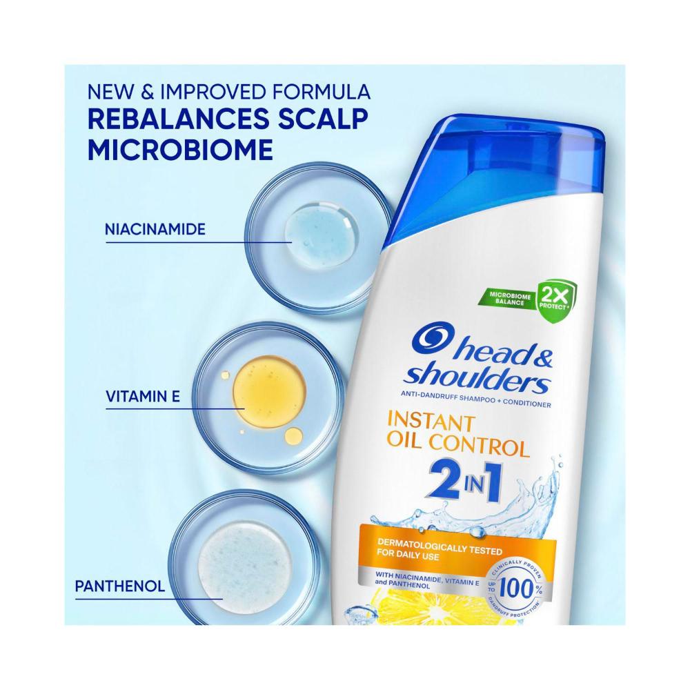 Head & Shoulders Anti-dandruff Shampoo + Conditioner Instant Oil Control - 350mL