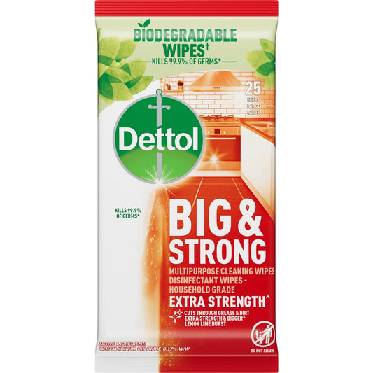 Dettol Kitchen Antibacterial Cleaning Wipes Citrus 25 Pack