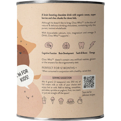 Nutra Naturals Choc Whiz Brain Boosting Drinking Chocolate 125g