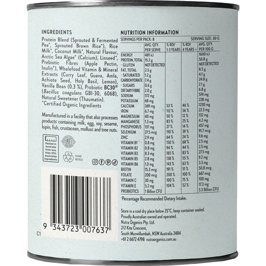 Nutra Naturals Smooth Vanilla Multivitamin Powder 240g