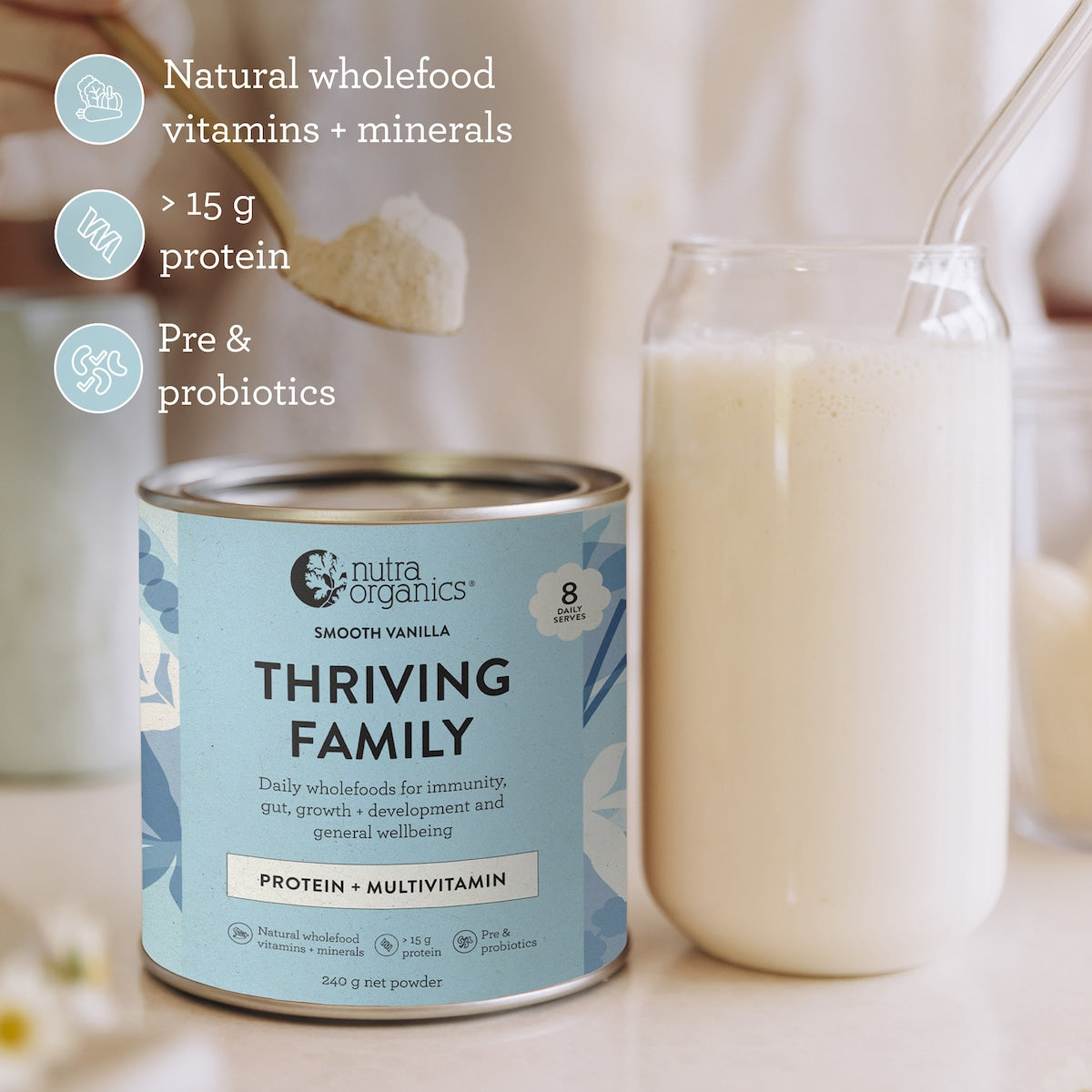 Nutra Naturals Smooth Vanilla Multivitamin Powder 240g