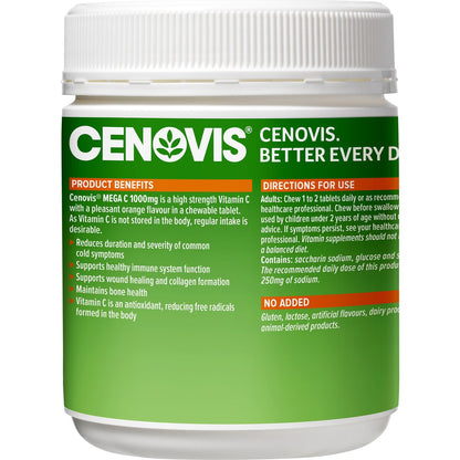 Cenovis Mega C 1000mg Chewable Tablets 150 pack