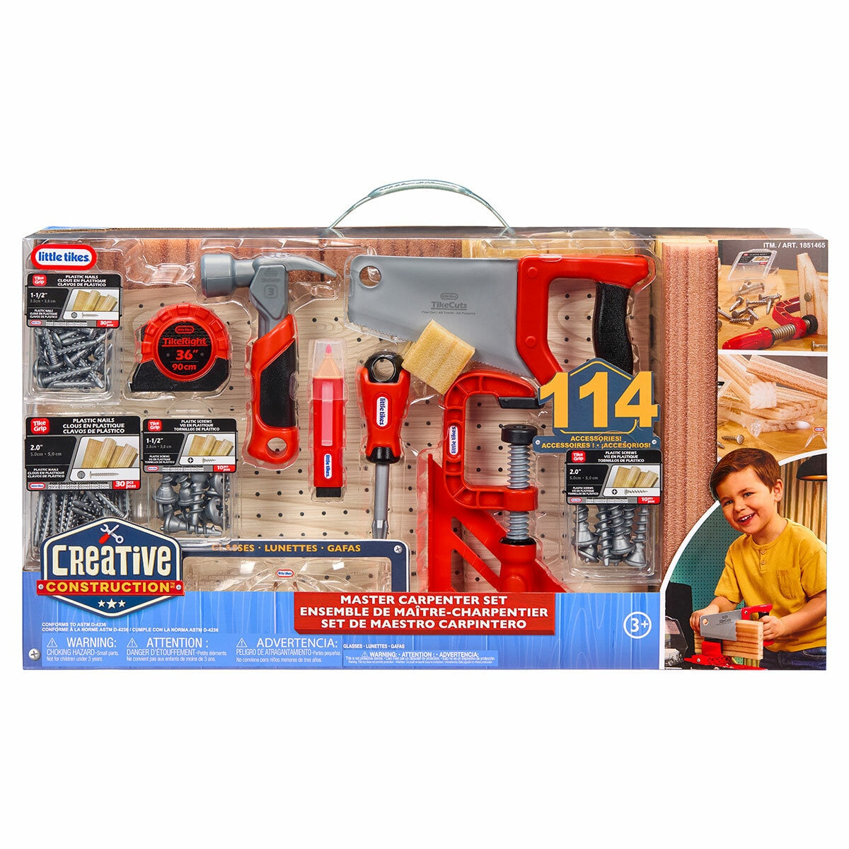 Little Tikes Creative Construction Carpenter Set 489174 Foam Mess-Free