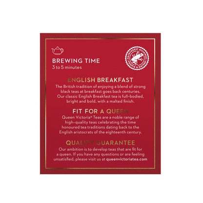 Queen Victoria English Breakfast Tea Bags - 10 pack