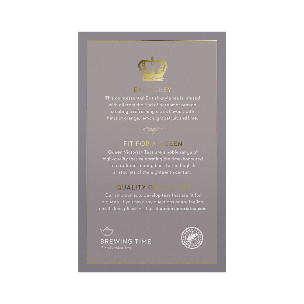 Queen Victoria Earl Grey Tea Bags - 50 pack