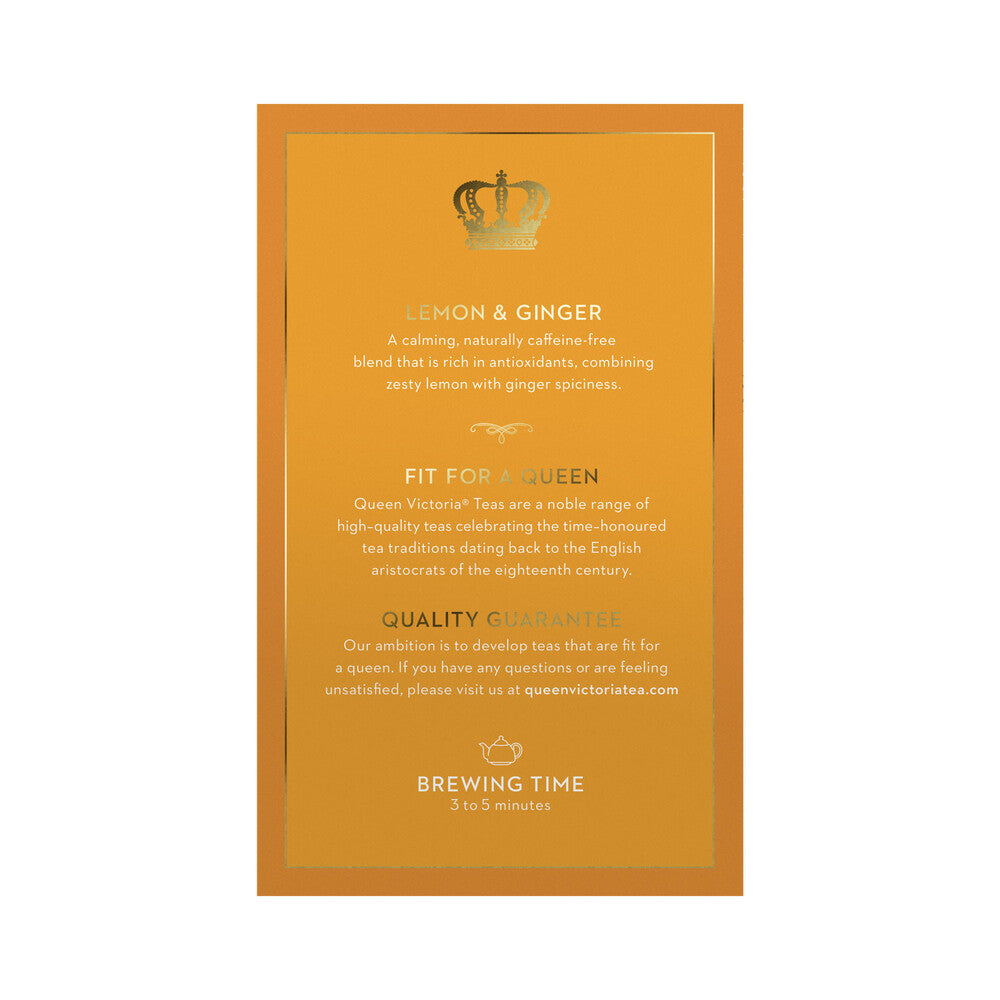 Queen Victoria Lemon & Ginger Tea Bags - 50 pack