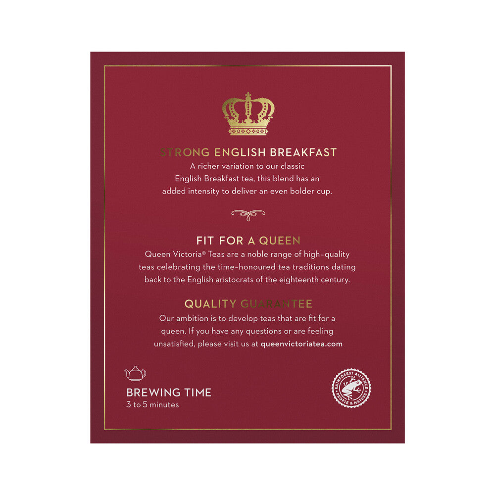 Queen Victoria English Breakfast Extra Strong Tea Bags - 100 pack