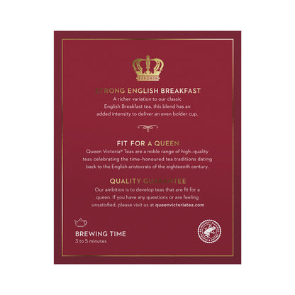 Queen Victoria English Breakfast Extra Strong Tea Bags - 100 pack