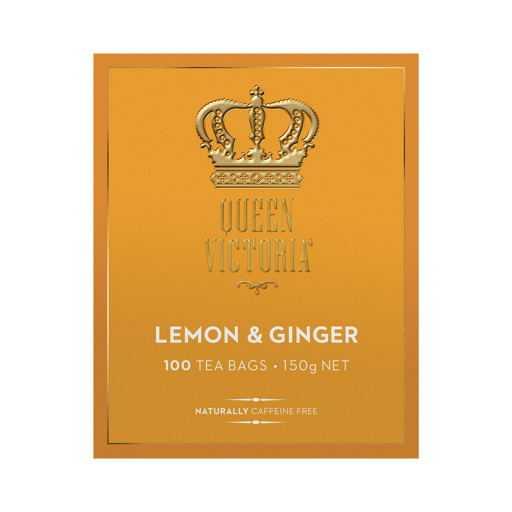 Queen Victoria Lemon & Ginger Tea Bags - 100 pack