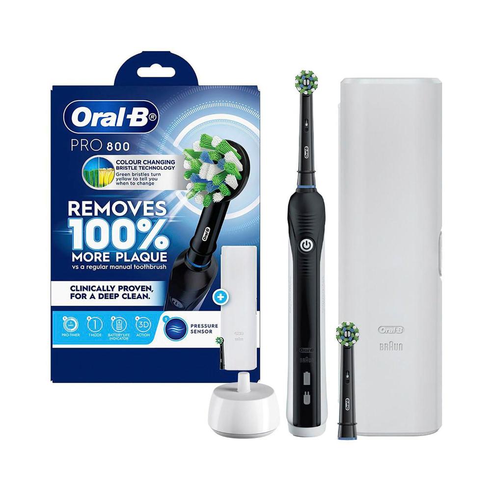 Oral B Pro 800 Cross Action Electric Toothbrush Black - 1 Pack