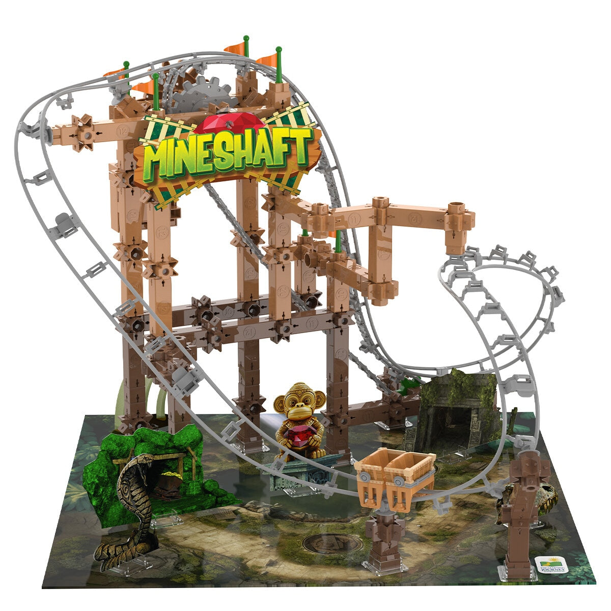Techno Trax Mineshaft Rollercoaster Motorised Stem Building Set 601273