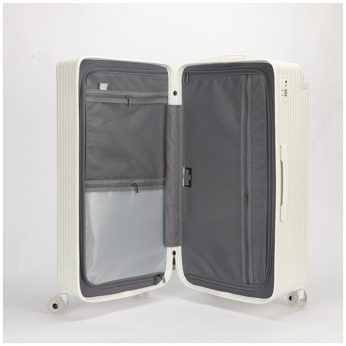 Disney Mickey Trunk Style Trolley Case Tsa Lock White Polycarbonate 79cm