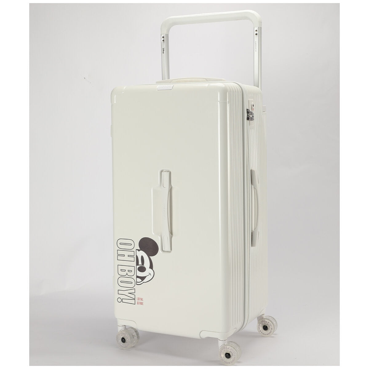 Disney Mickey Trunk Style Trolley Case Tsa Lock White Polycarbonate 79cm