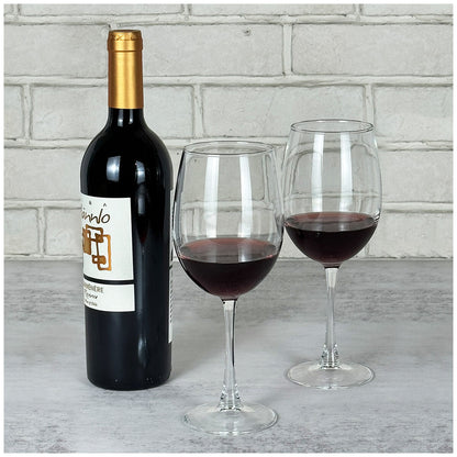 Wine Glasses Party Pack Clear Glass Set of 18 Dishwasher Safe 470mL
