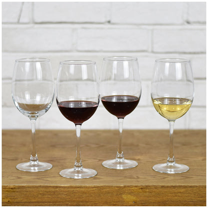 Wine Glasses Party Pack Clear Glass Set of 18 Dishwasher Safe 470mL