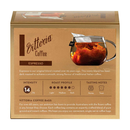 Vittoria Espresso Blend Coffee Bag - 20 Pack