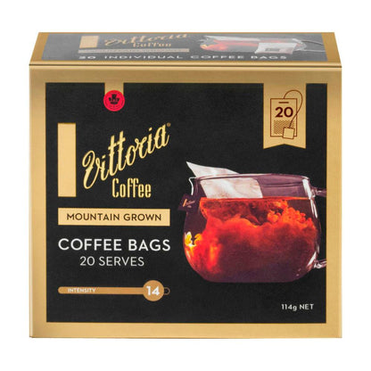Vittoria Mountain Grown Blend Coffee Bag - 20 Pack