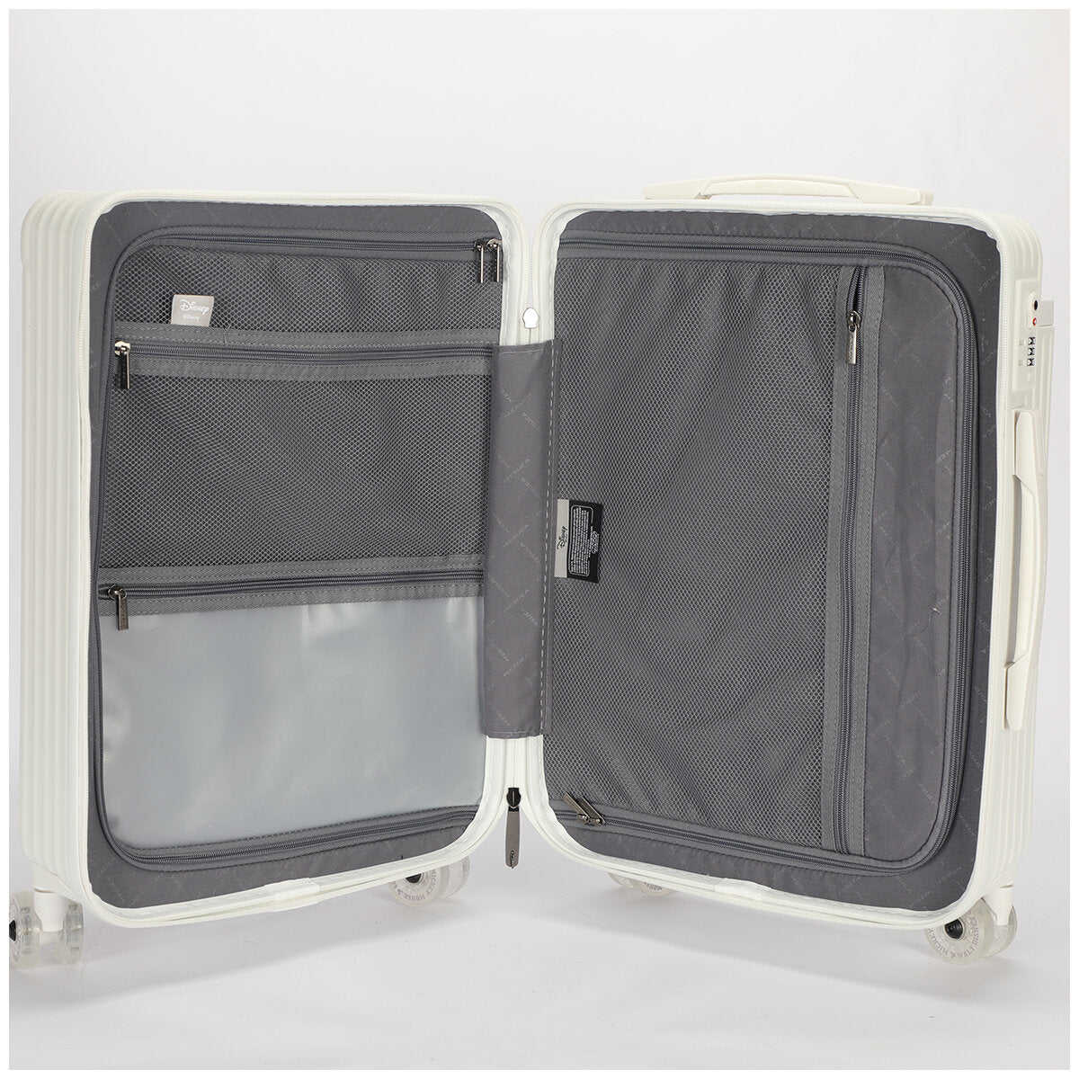 Disney Mickey Cabin Trolley Case Tsa Polycarbonate White 55cm
