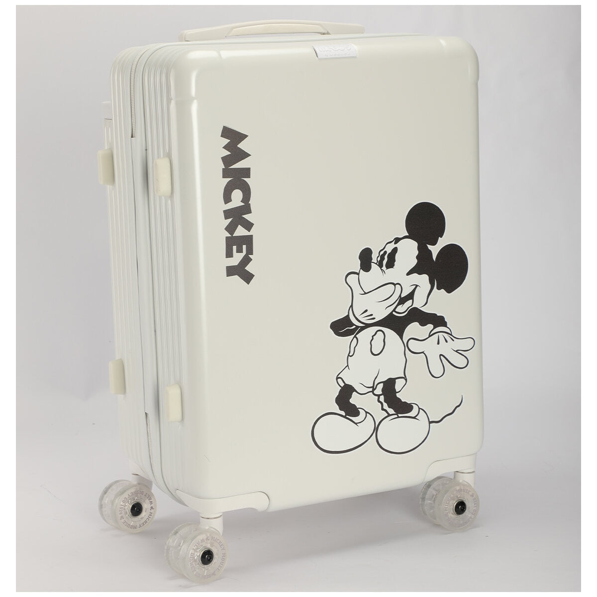 Disney Mickey Cabin Trolley Case Tsa Polycarbonate White 55cm