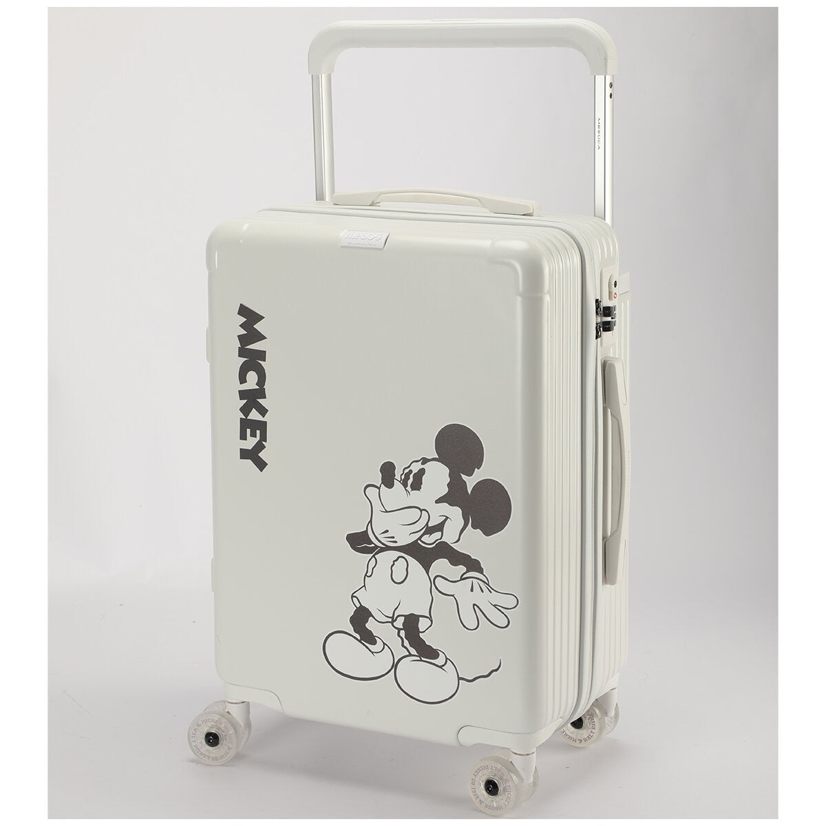 Disney Mickey Cabin Trolley Case Tsa Polycarbonate White 55cm