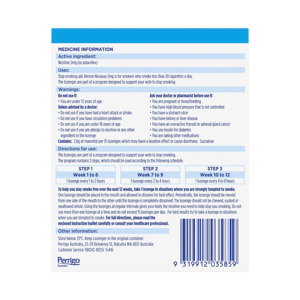 Herron Nicaway Mini Lozenges 2mg - 54 pack