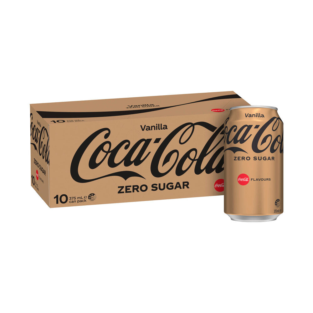 Coca-Cola Zero Sugar Vanilla Soft Drink Multipack Cans 10x375ml