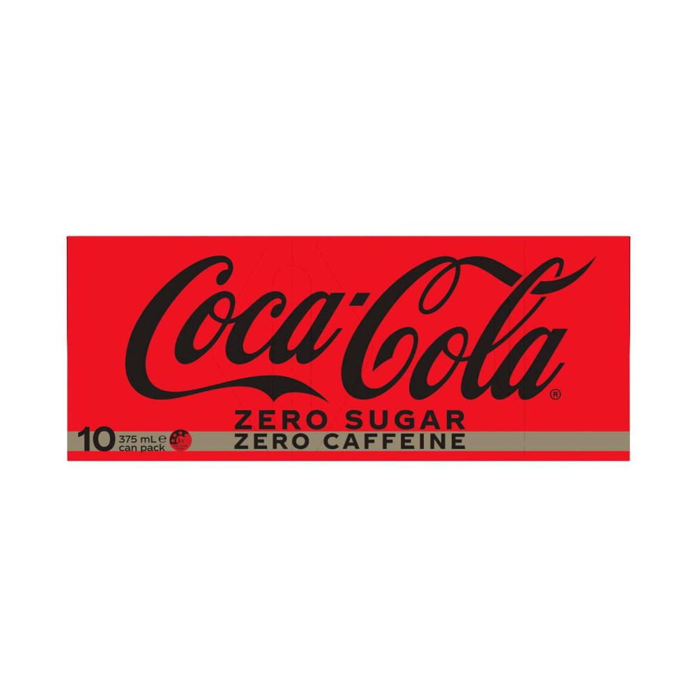 Coca-Cola Zero Sugar Caffeine Free Soft Drink Multipack Cans 10x375ml