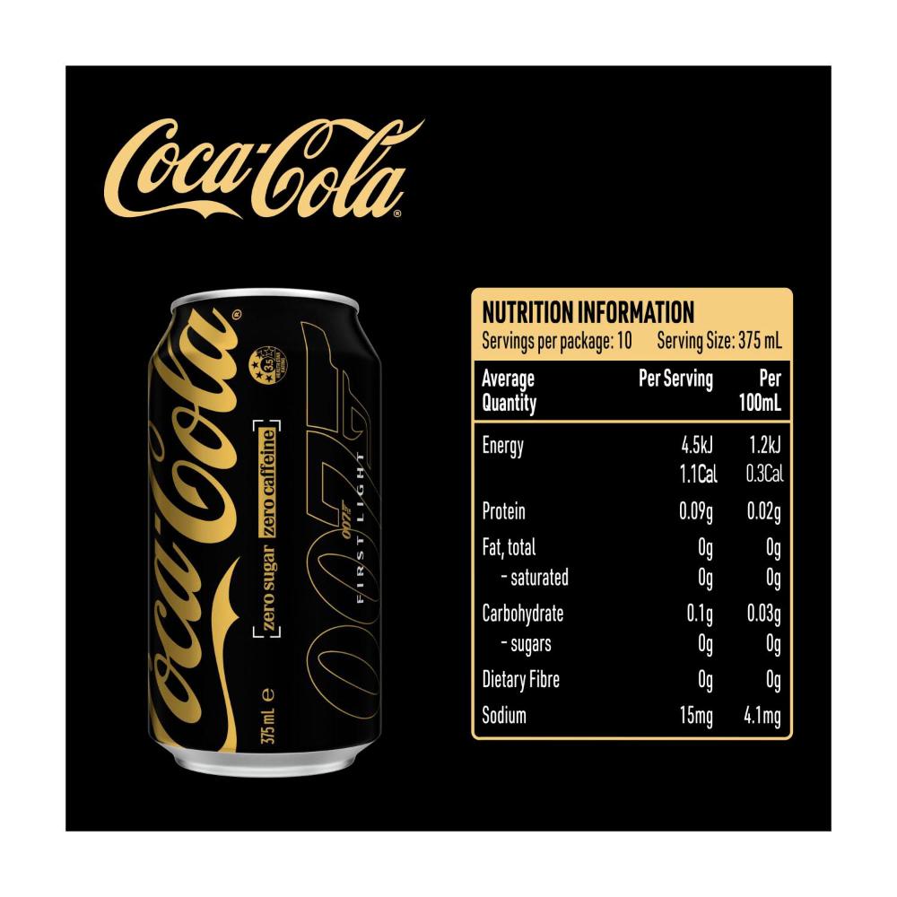 Coca-Cola Zero Sugar Caffeine Free Soft Drink Multipack Cans 10x375ml