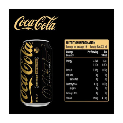 Coca-Cola Zero Sugar Caffeine Free Soft Drink Multipack Cans 10x375ml