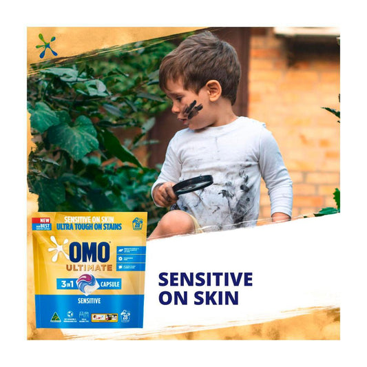 OMO Ultimate 3 In 1 Laundry Capsules Sensitive - 28 pack