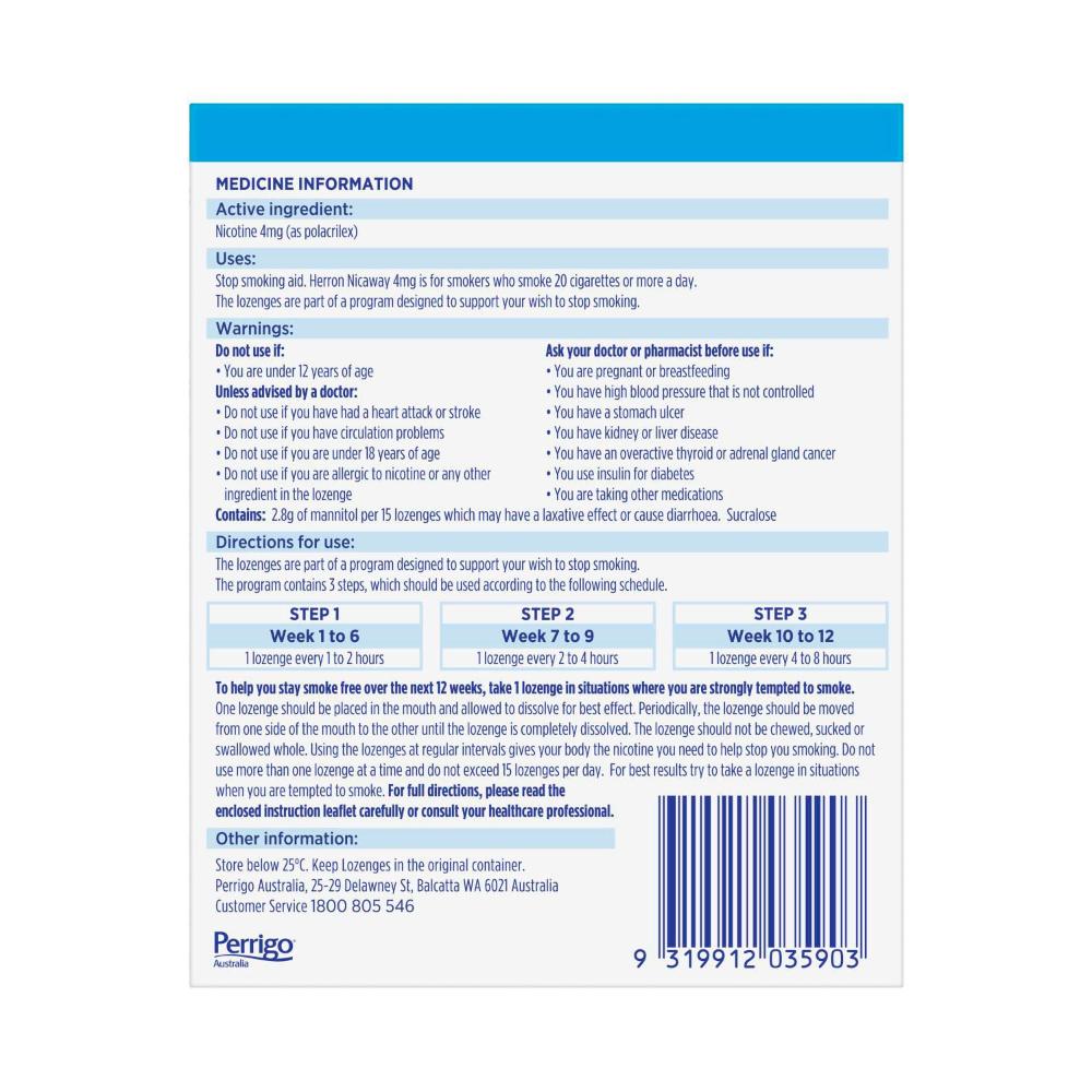 Herron Nicaway Mini Lozenges 4mg - 162 pack