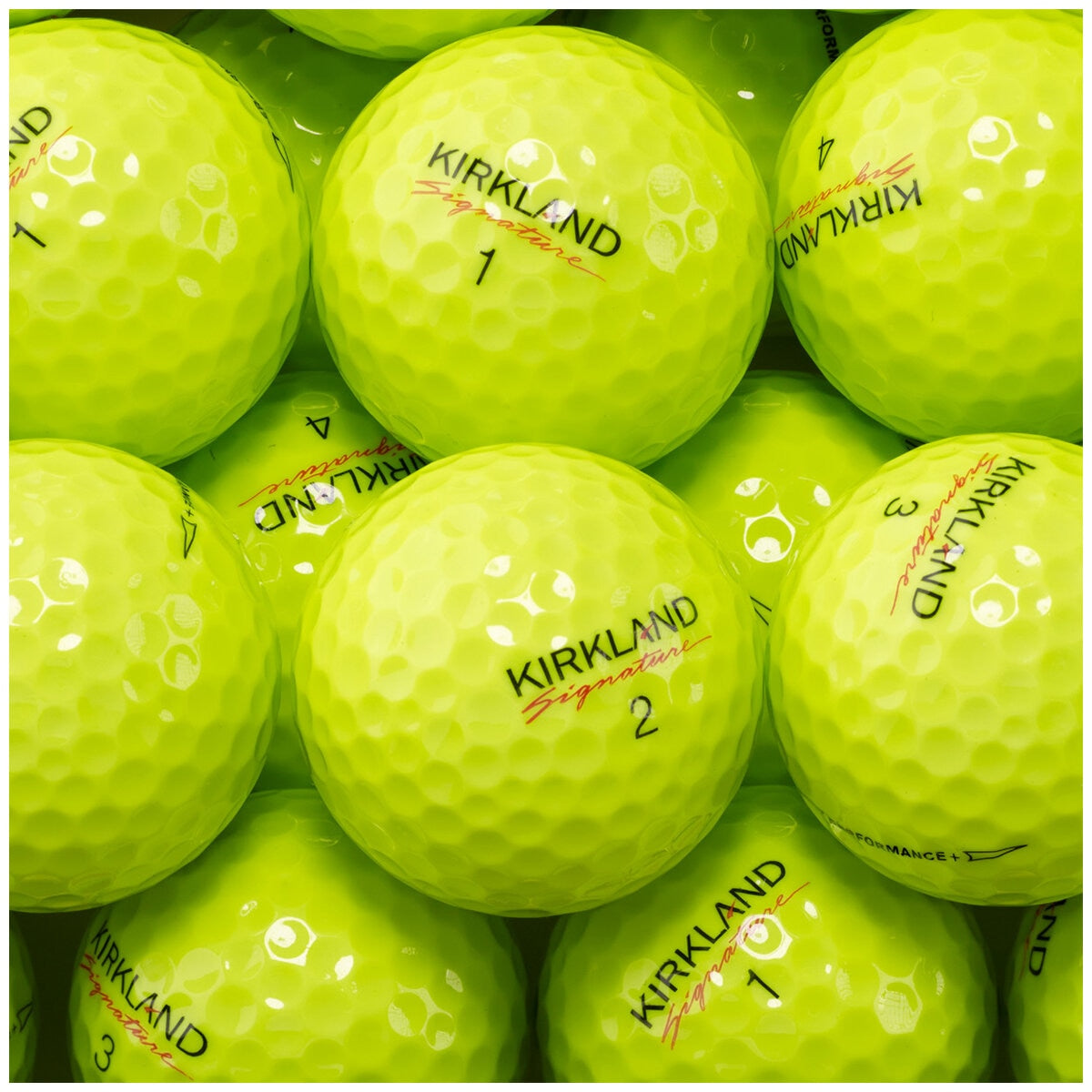 Kirkland Signature V3.0 Soft-Feel Urethane Golf Balls Neon Yellow 24 Pack