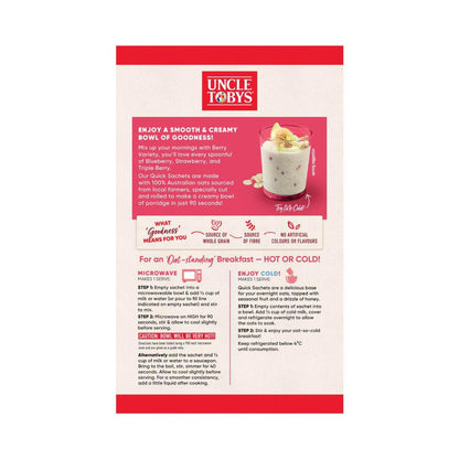 Une Tobys Oats Quick Sachets Berry Variety - 350g