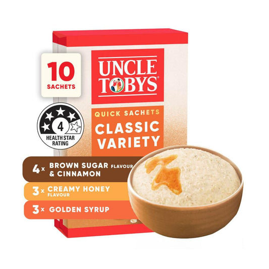 Une Tobys Oats Quick Sachets assic Variety - 350g