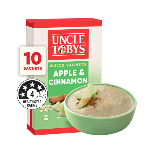 Uncle Tobys Oats Quick Sachets Apple Cinnamon - 350g