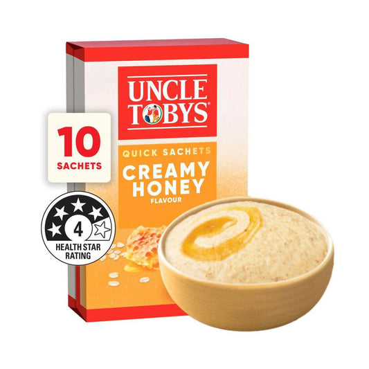 Une Tobys Oats Quick Sachets Creamy Honey - 350g