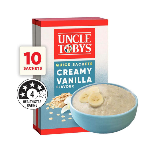 Uncle Tobys Oats Quick Sachets Creamy Vanilla - 350g