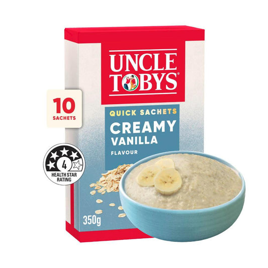 Une Tobys Oats Quick Sachets Creamy Vanilla - 350g