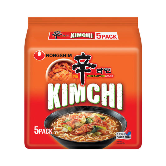 Nongshim Kimchi Ramyun Noodle Soup 5 Pack - 600g