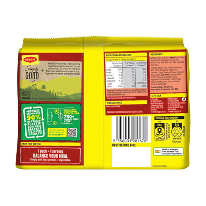 Maggi 2 Minute Instant Noodles Spicy Chicken Flavour 5 Pack - 380g