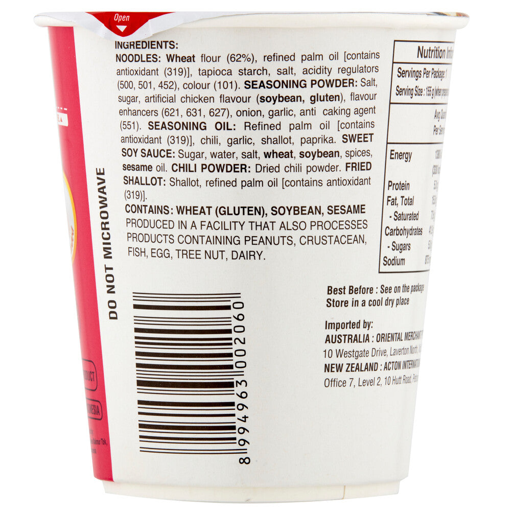 Indomie Noodle Cup Hot & Spicy - 70g