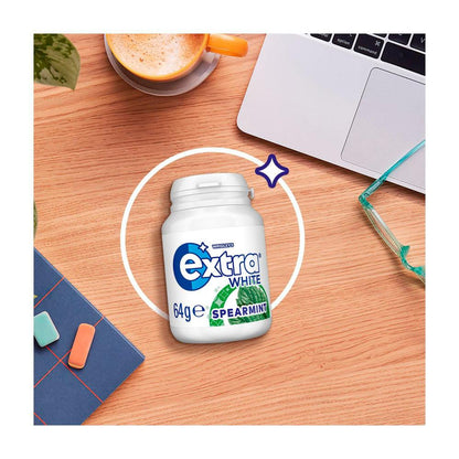 Extra White Spearmint Sugar Free Chewing Gum - 64g