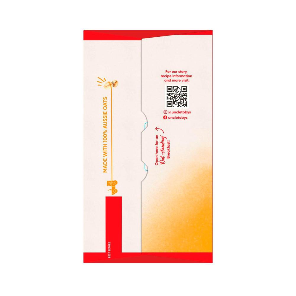 Une Tobys Oats Quick Sachets Breakfast Cereal Creamy Honey - 700g