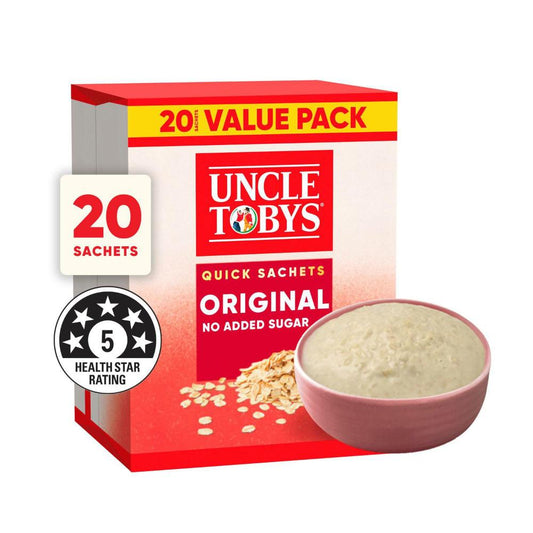 Une Tobys Oats Quick Sachets Breakfast Cereal Original - 680g