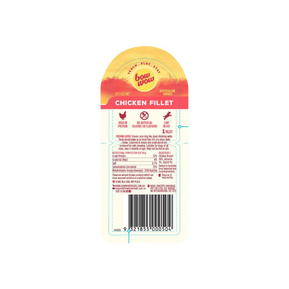 Bow Wow Chicken Fillets Dog Treat - 1 pack