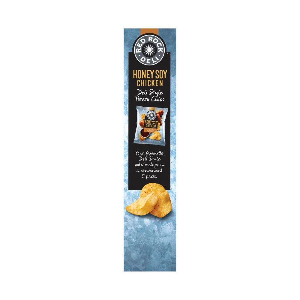 Red Rock Deli Potato Chips Lunchbox Snacks Multipack Honey Soy Chicken 5 Pack - 140g