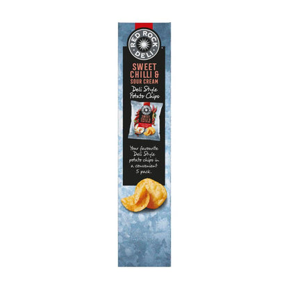 Red Rock Deli Potato Chips Lunchbox Snacks Multipack Sweet Chilli 5 Pack - 140g